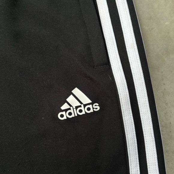 Adidas 3 stripes black and white sport athletic pant - Picture 2 of 6